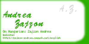 andrea zajzon business card